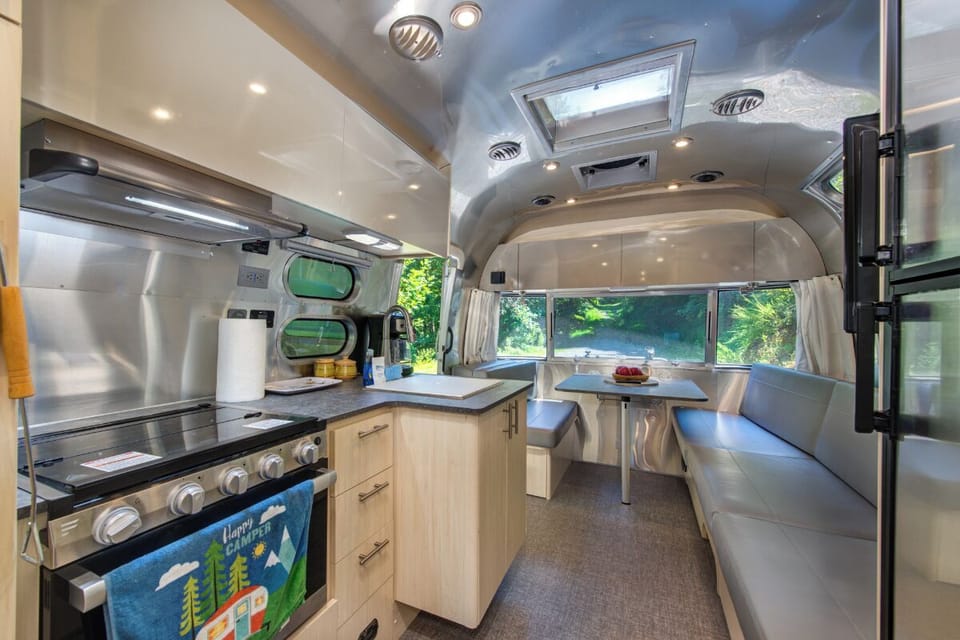 The Flying Cloud's compact but fully-equipped kitchen