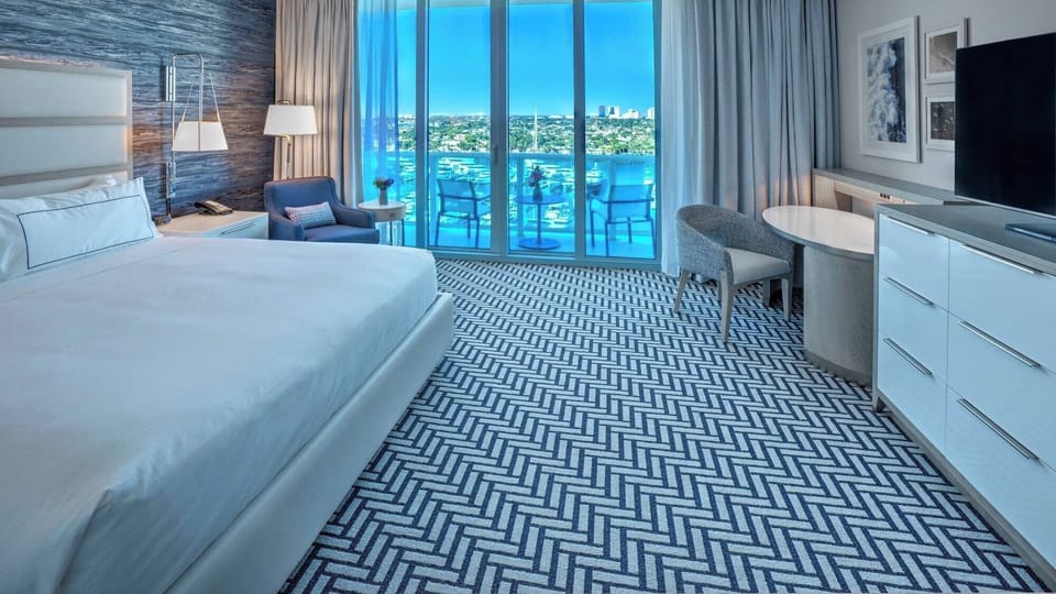 Wake up to ocean views from your plush king bed.