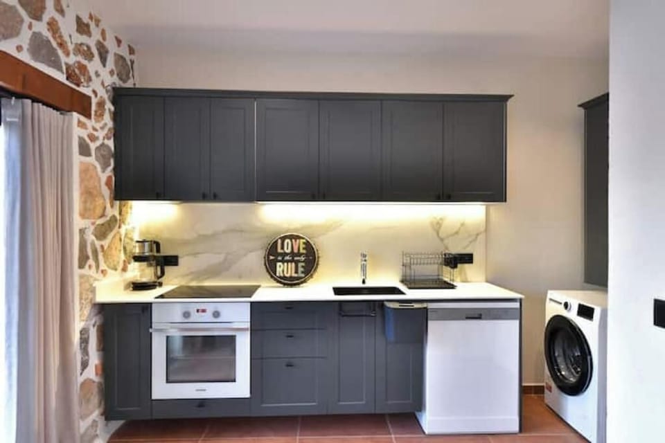The kitchen of the left villa.