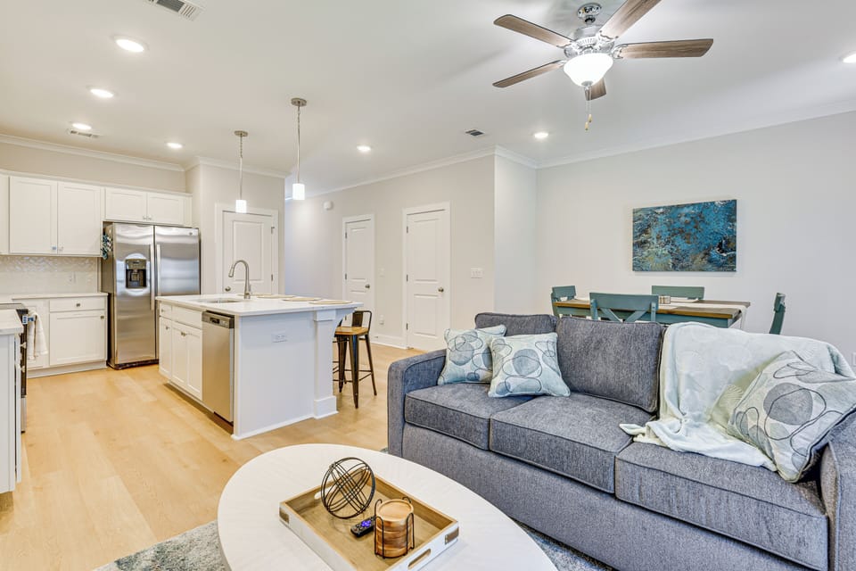 Living Room | Queen Sleeper Sofa | 1st Floor | Central A/C & Heat