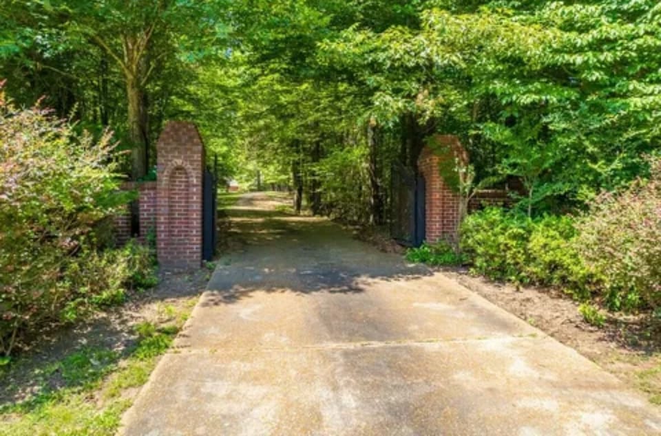 Driveway entrance to property