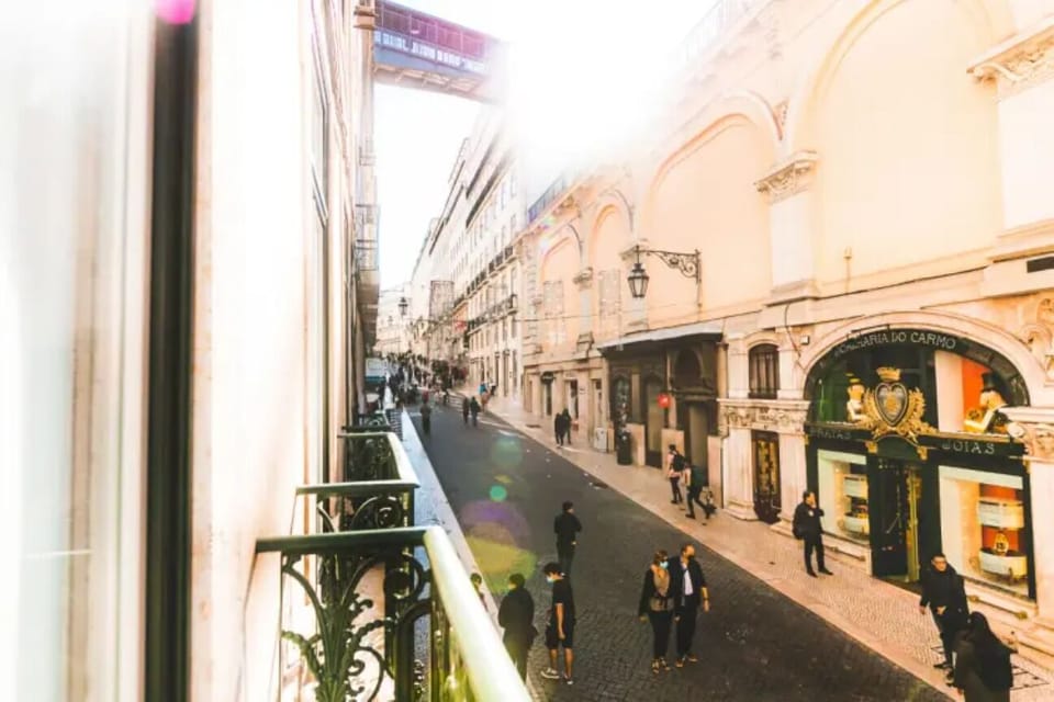 Stroll the bright shopping street just steps from home.