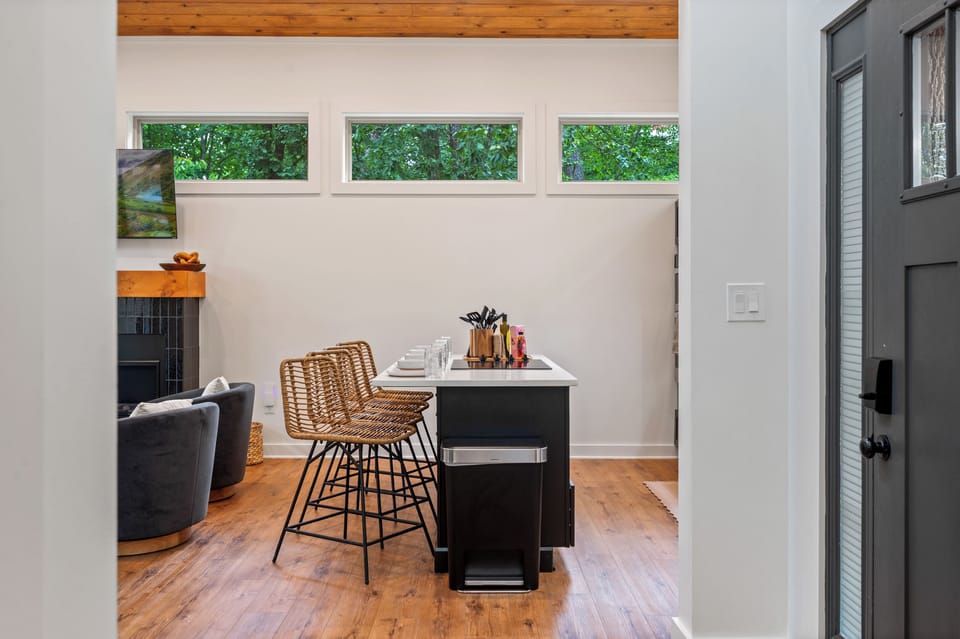 Fully equipped kitchen - quality cookware, plates, utensils, full-size appliances, coffee bar ready to go - everything you need for actual cooking or just morning coffee