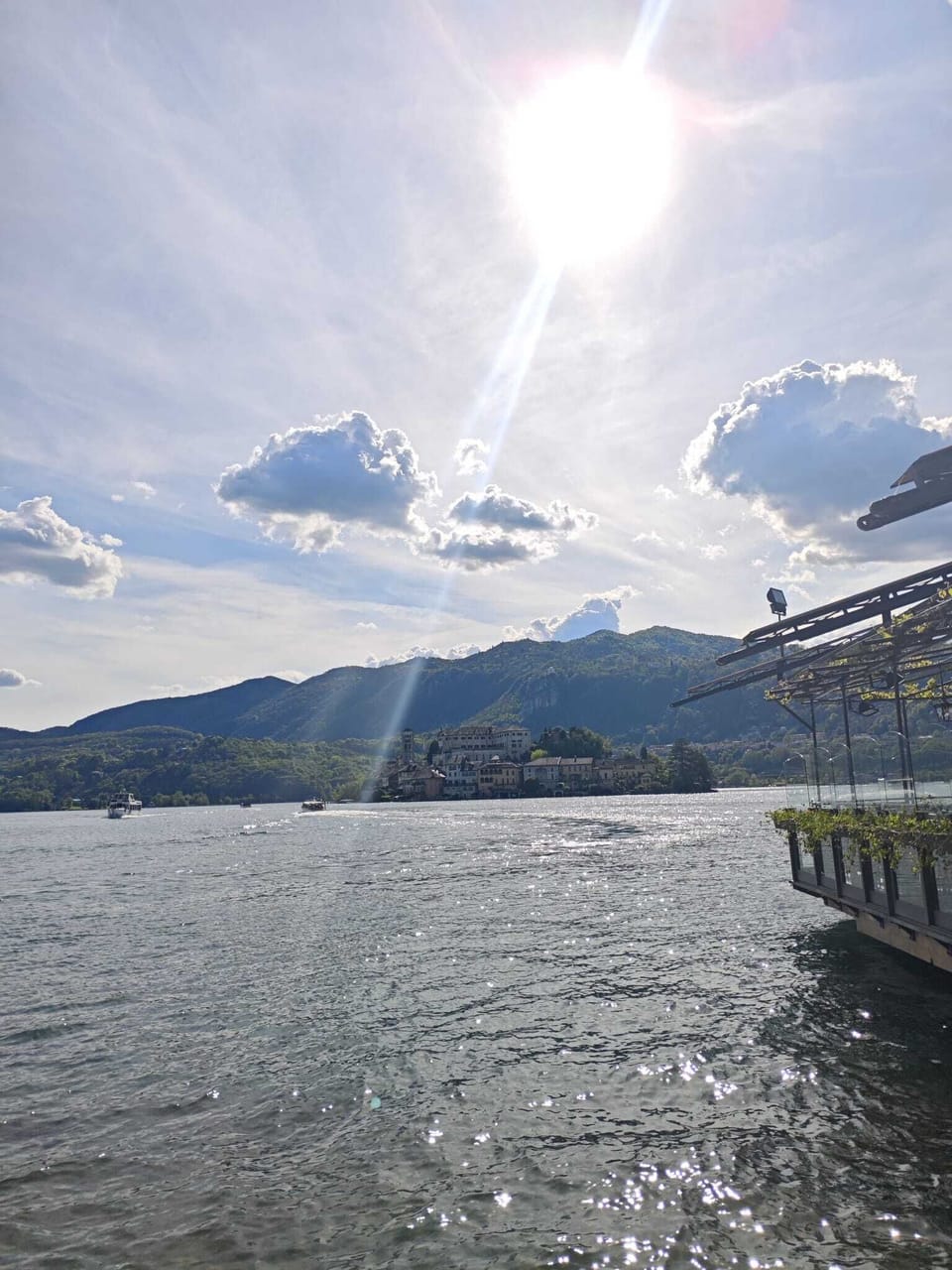 View at Lake Orta shore