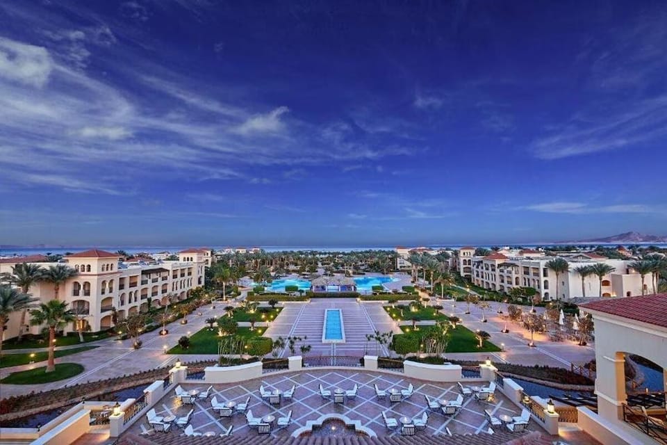 Lounge poolside among palms and bright skies all day long.