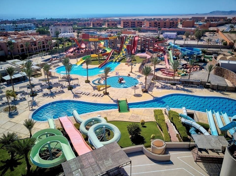 Let kids explore colorful slides and playful splash zones.
