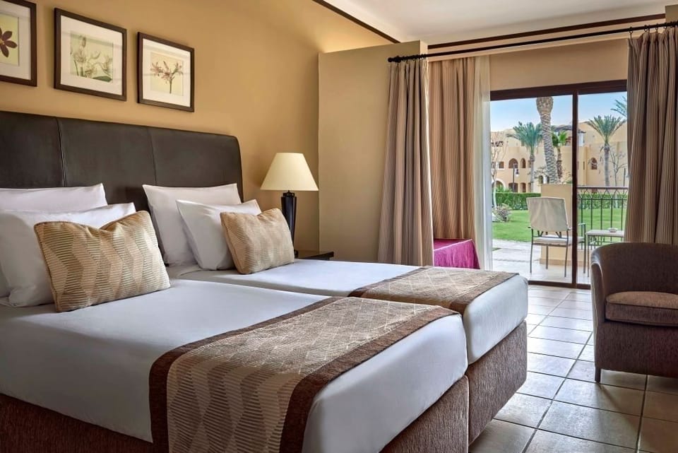 Wake up to sunshine and step straight onto the patio.