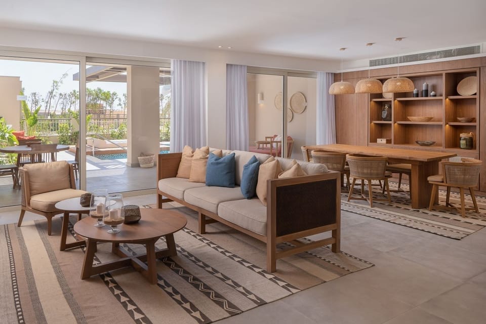 Gather comfortably for long chats in the airy open-plan lounge.
