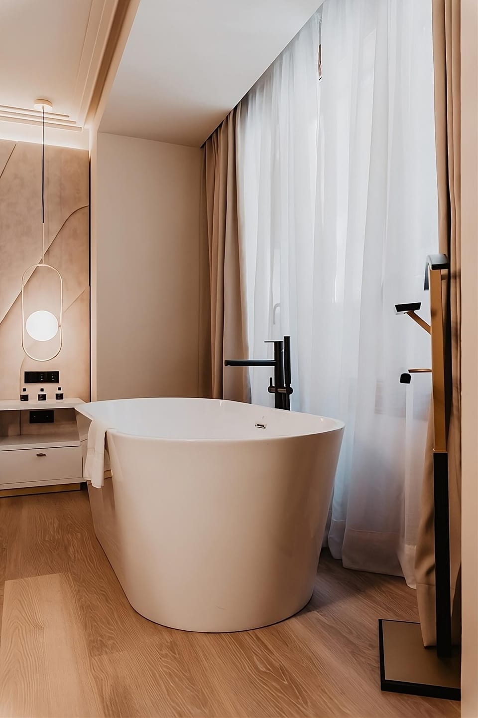 Enjoy a spotless, modern bathroom with spacious walk-in shower.