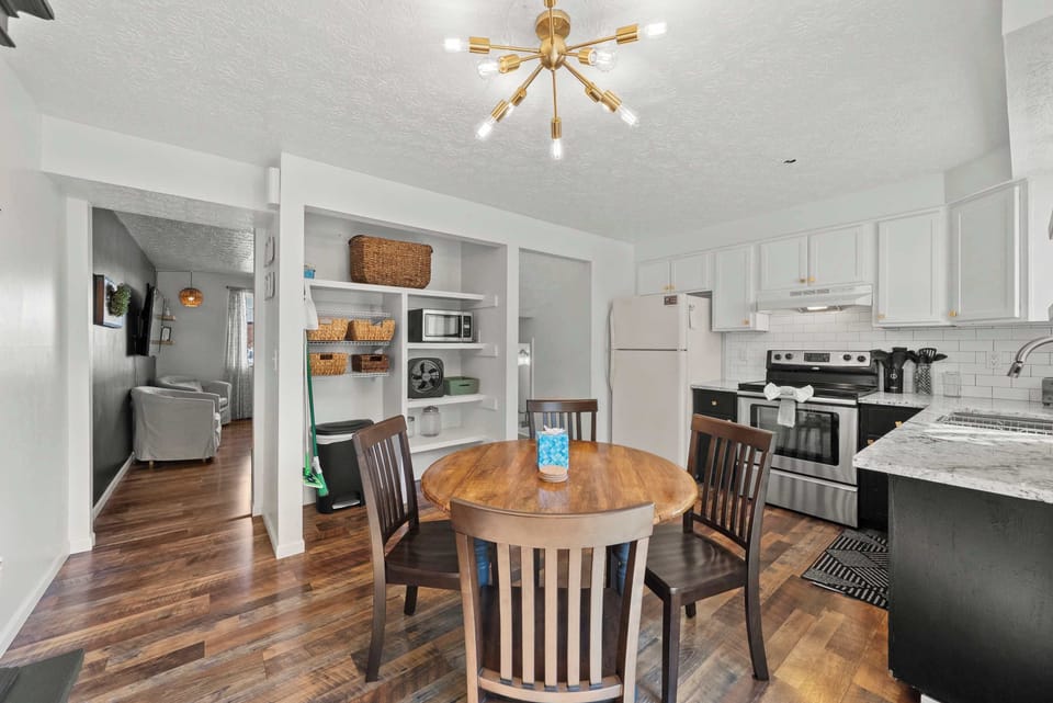 Make mealtime memories together at the dining table, seating 4​