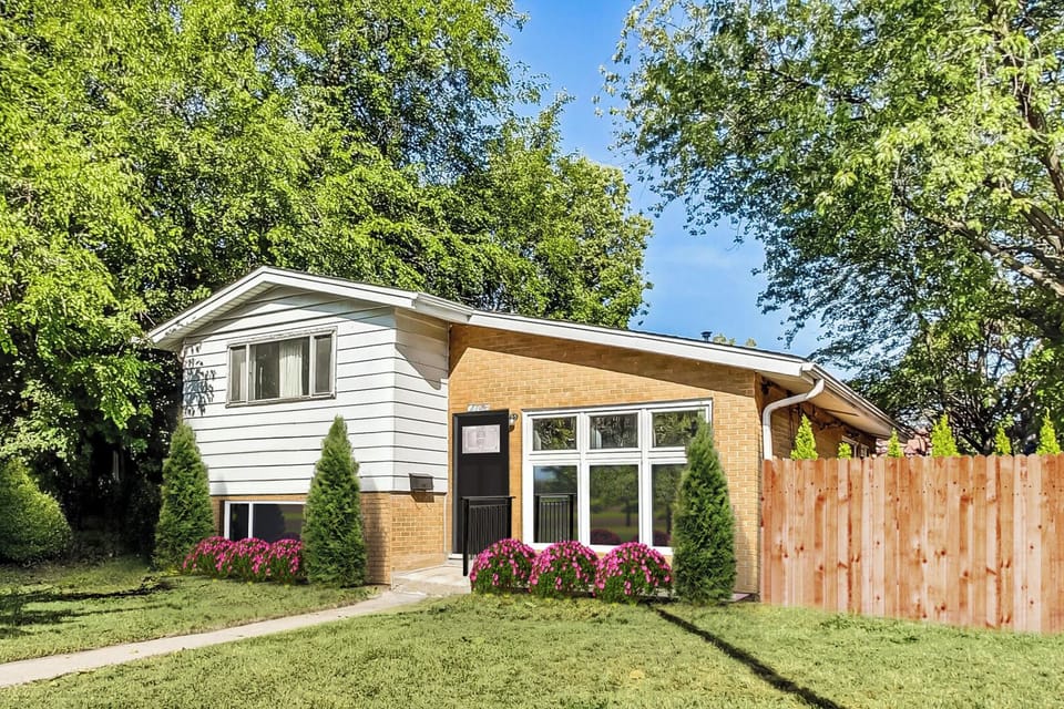 Fully fenced yard, split level located on a large corner lot.