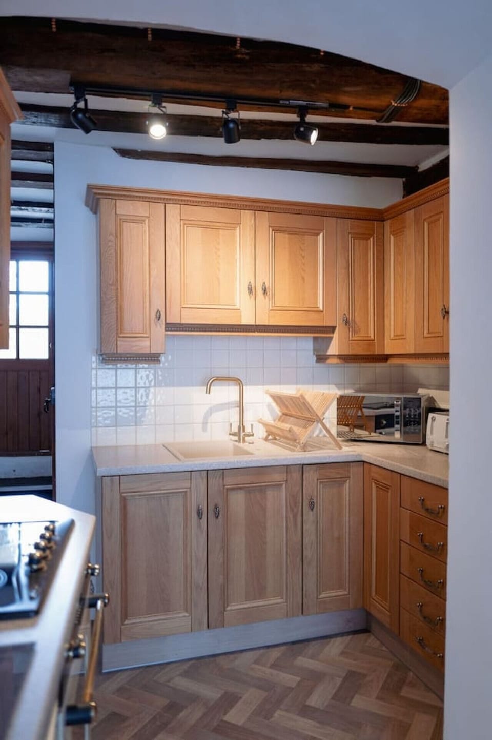 This is the smaller kitchen located in the Old Shop part of the house which is self contained, it has everything you need including a coffee machine