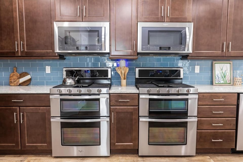 Kitchen with 2 Ranges &amp; 2 microwaves