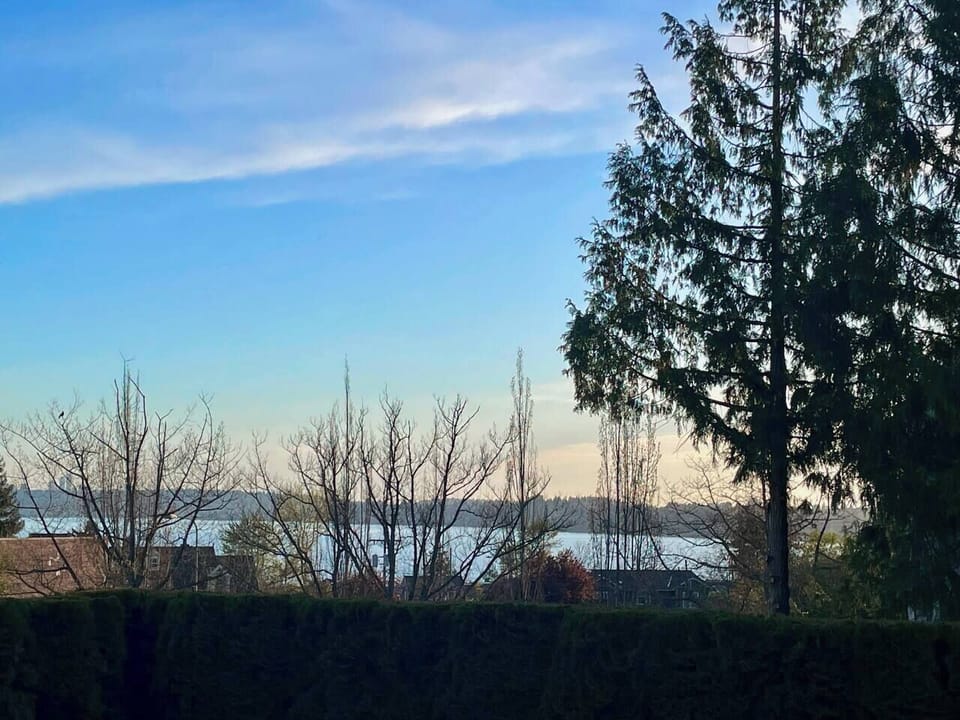 View of Lake Washington from back deck