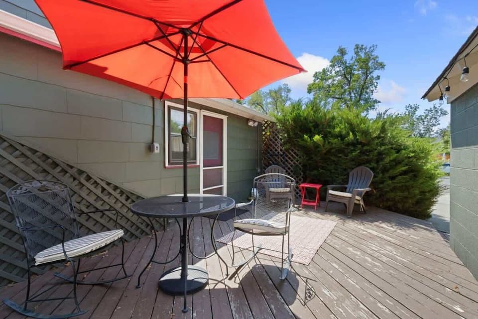 Back patio - shared with upstairs unit
