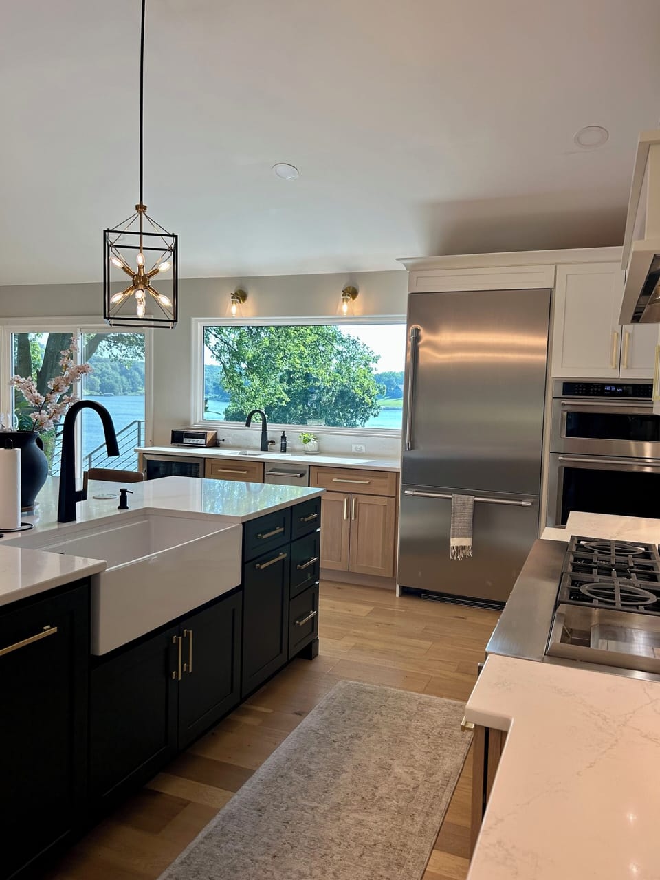 Beautiful lake view from kitchen
