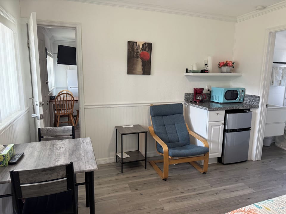 Kitchenette with Mini Fridge, Microwave & Coffee Pot