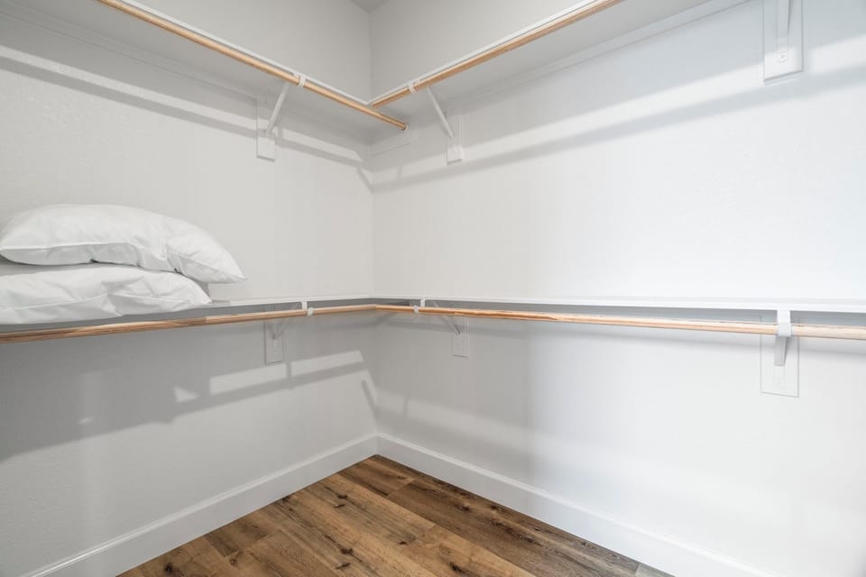 Spacious walk-in closet