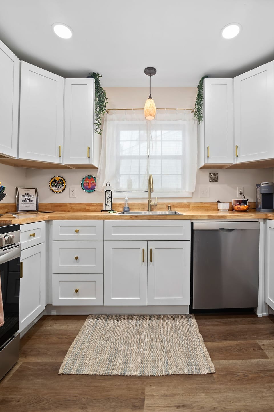 Completely remodeled kitchen, with stainless steel appliances