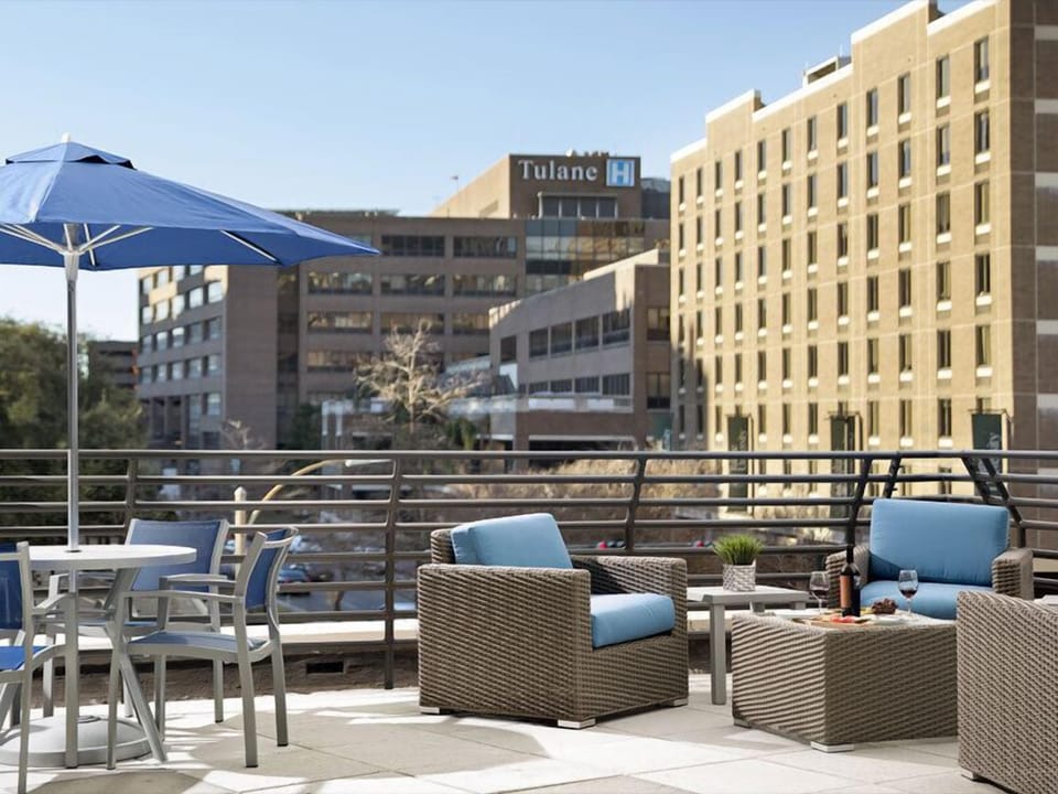 Start mornings with coffee in your bright, open suite.