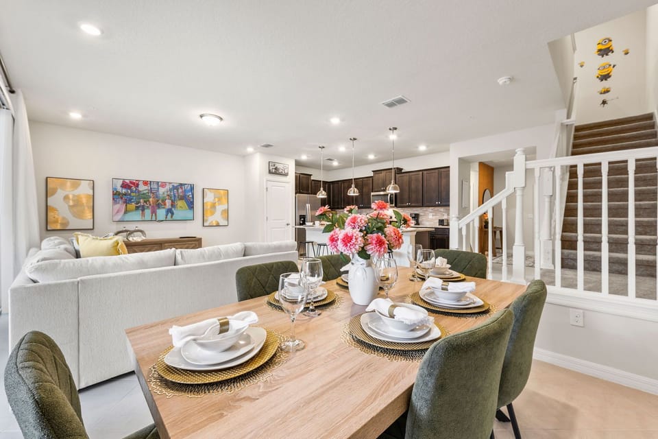 Elegant table set for family meals.