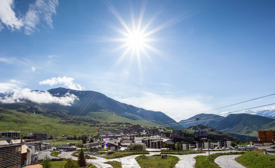 Panoramic view across the valley, capturing the beauty of Les Gets in every season.