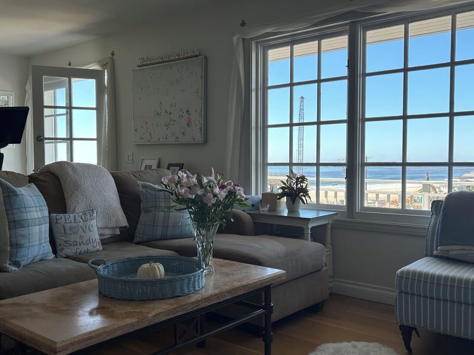 View out the living room window