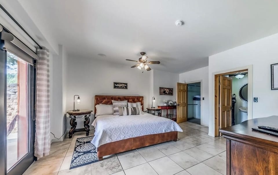 Bottom level master bedroom and bath