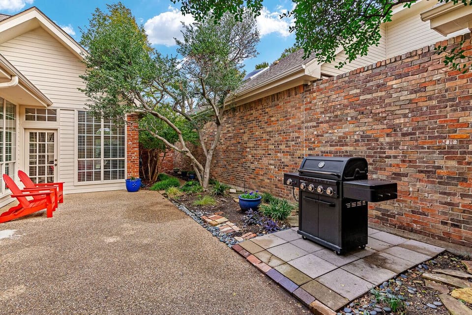 Enjoy morning coffee on the patio or fire up the professional grill for dinner