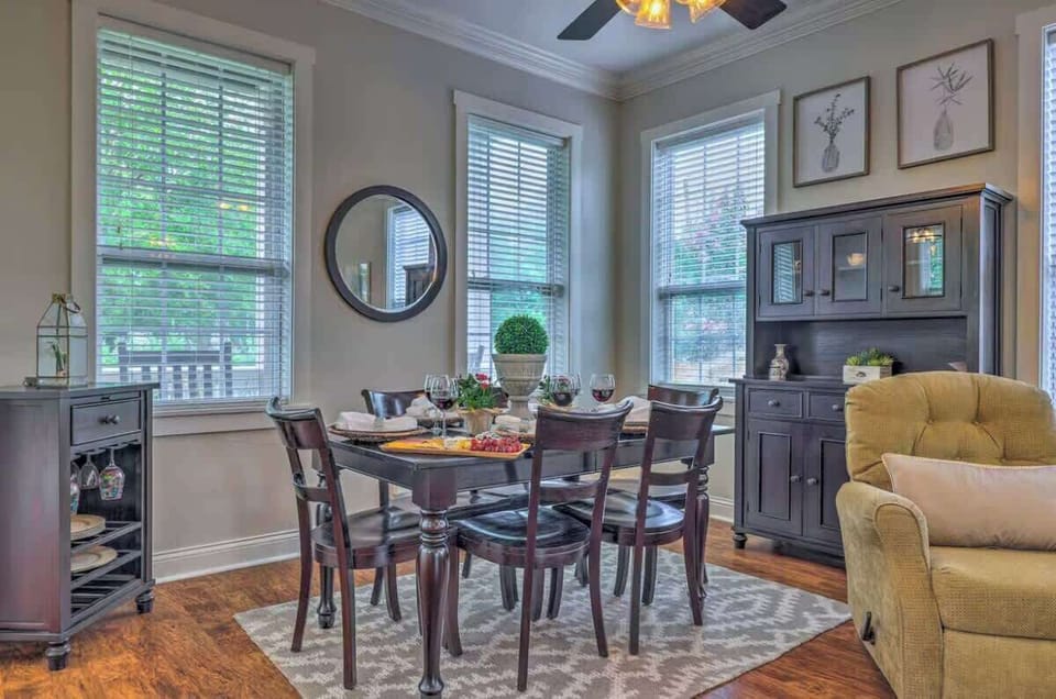 Main House Dining Room: Enjoy delightful meals bathed in natural light and charming decor!