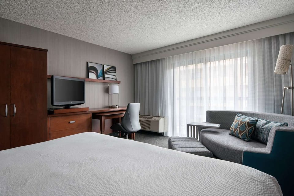 Wake up to soft daylight with space to work and relax.
