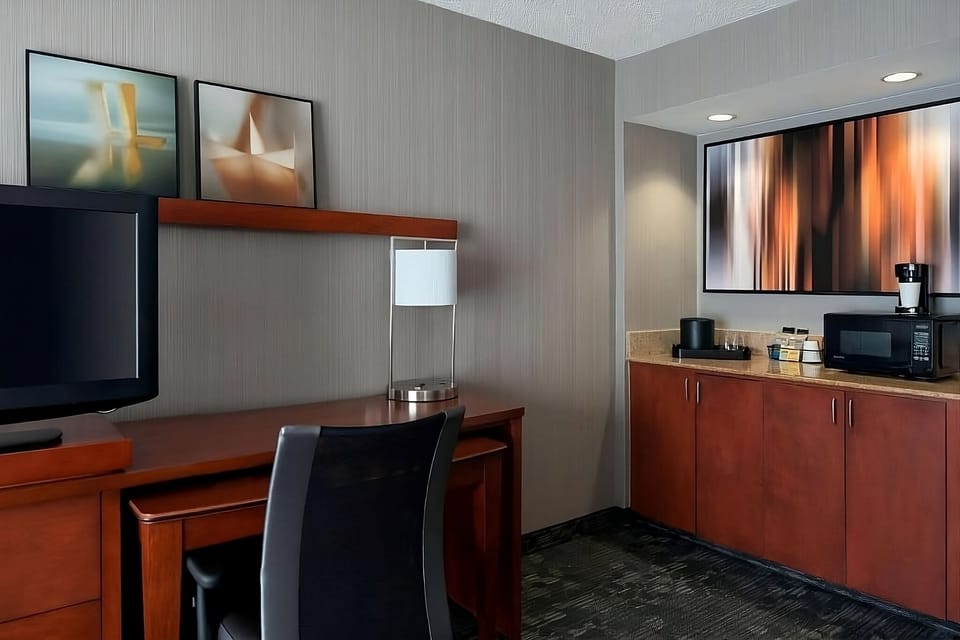 Fuel your day with in-room coffee and quick snacks.