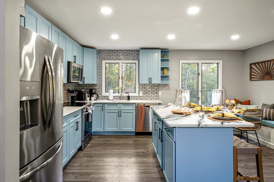 Warning: May inspire spontaneous baking sprees. Our cheerful kitchen is just waiting for you to whip up some delicious memories. Coffee's on us (you make it though!).