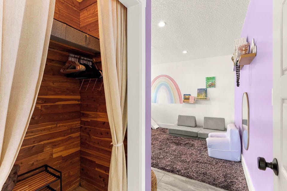 Peek-a-boo! Discover the delightful details of our kids' room that's just begging for adventures. Let their imaginations run wild in this magical space.