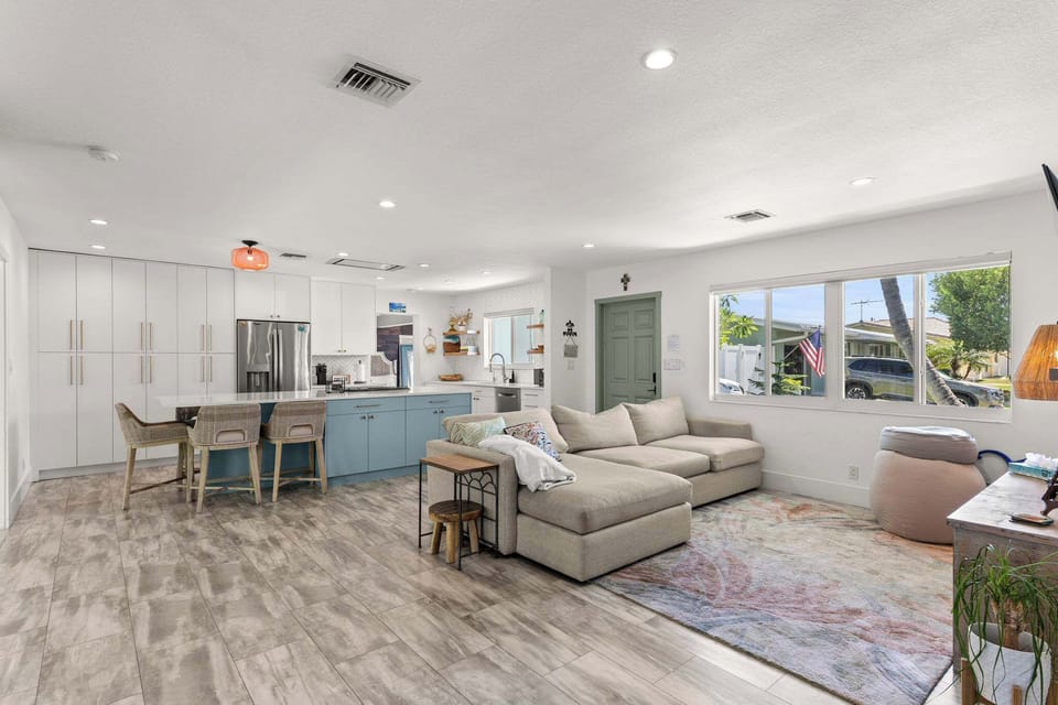Kick back and relax! Our comfy living space is designed for ultimate lounging, movie marathons, and maybe even a spontaneous nap or two. 