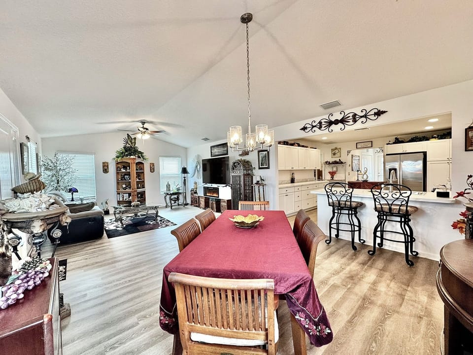 Open Concept: Living Room, Dining Room and Kitchen