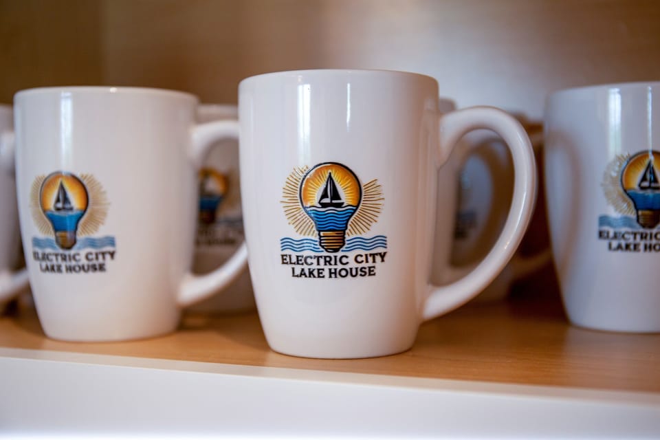 Start your day the Electric City way with fresh coffee and lake views.