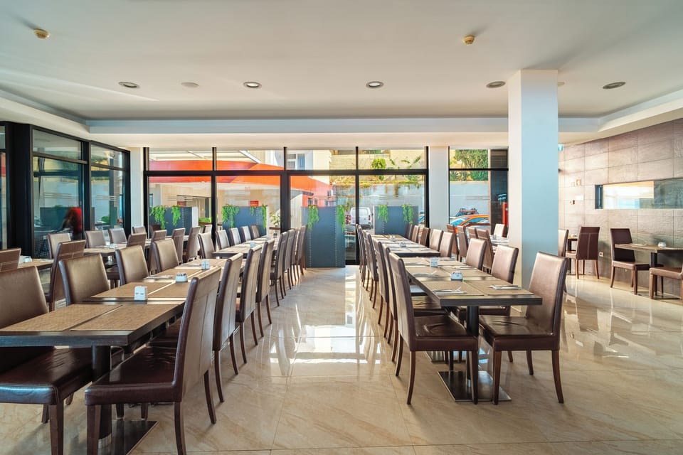 Gather for breakfast in a spacious, light-filled dining room.