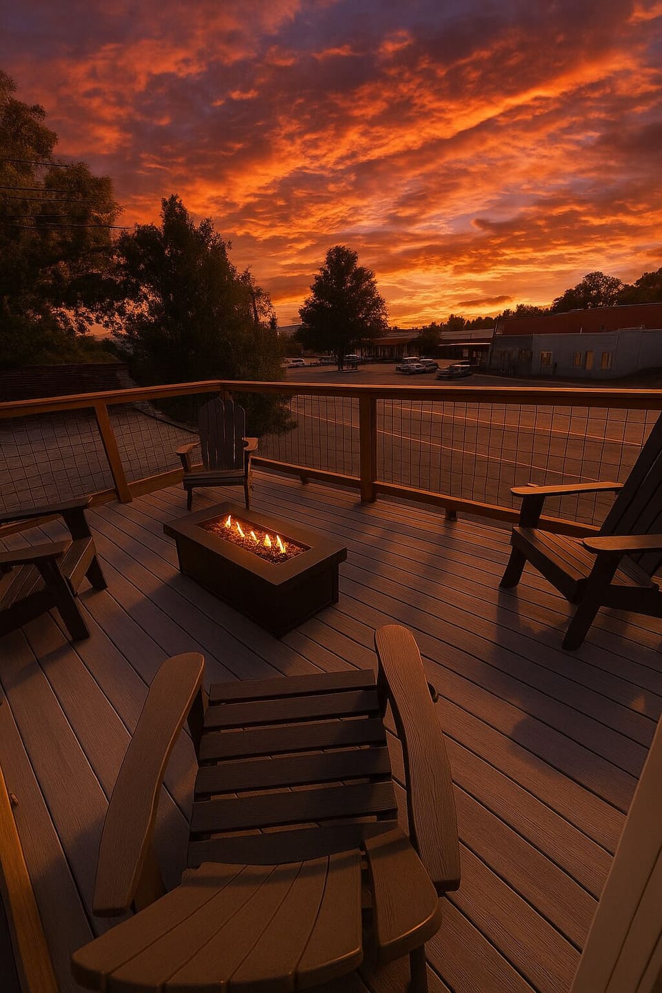 roof top lounge above apartment