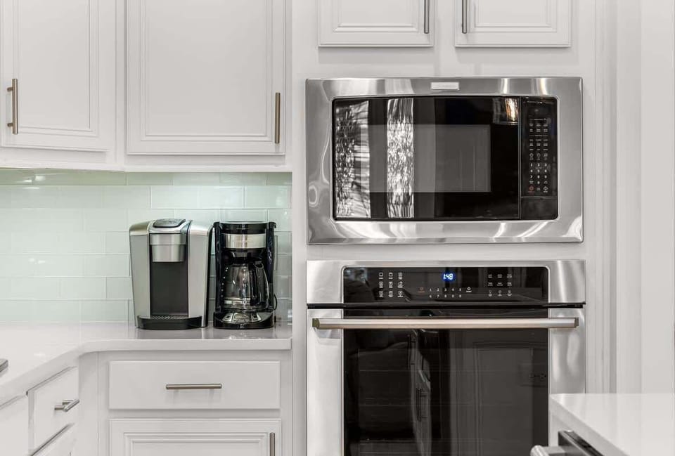 Keurig and drip coffee machines available in the home.
