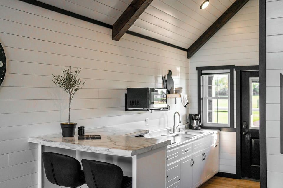 Enjoy meals at the kitchenette bar