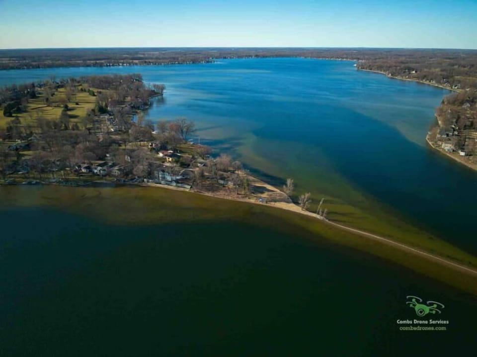 Drone image of the lake