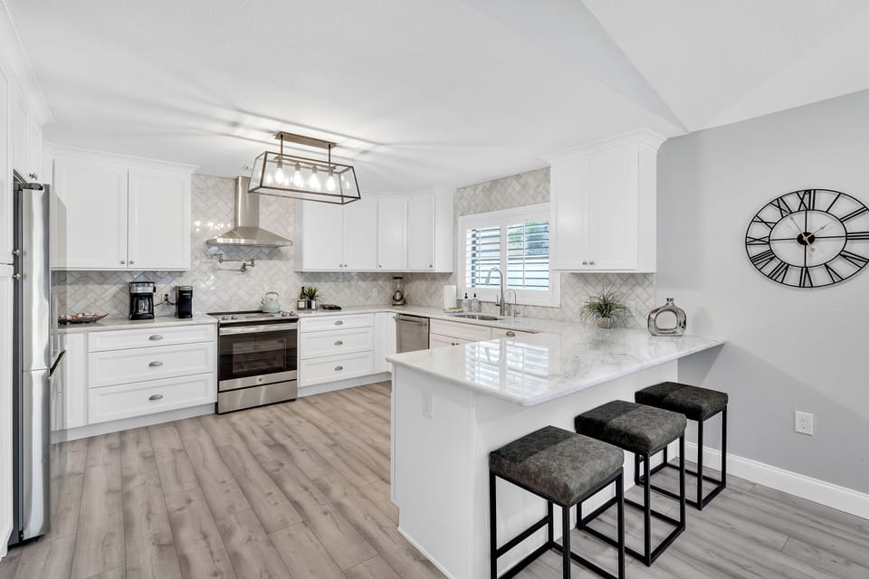 Spacious, newly remodeled kitchen perfect for cooking family dinners together.