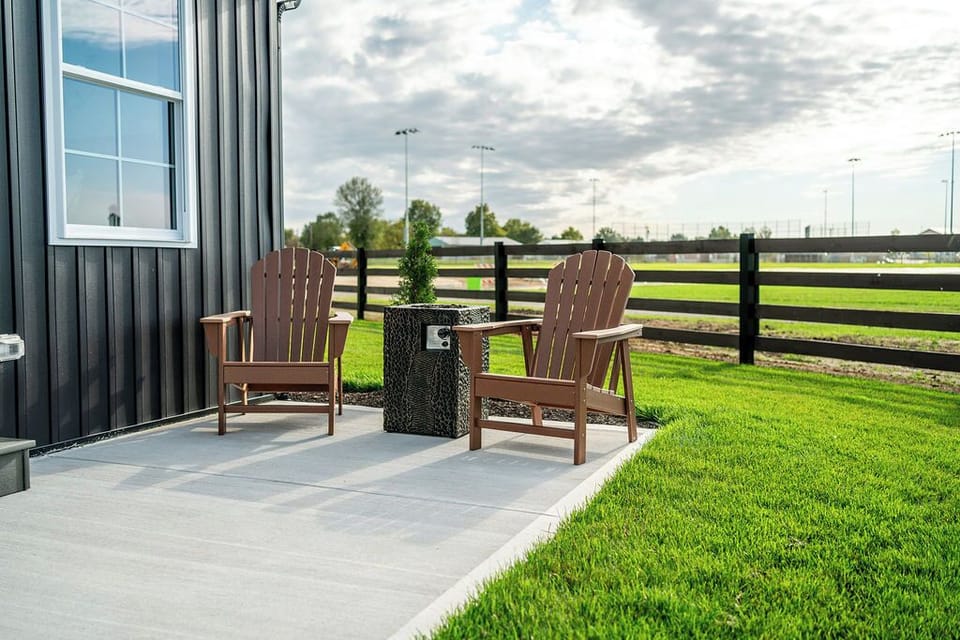 Enjoy comfort and quality conversations on the back patio
