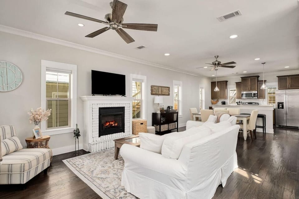 Open Living and Dining Room Area