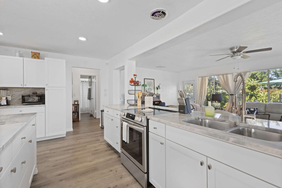 Enjoy a sleek, functional kitchen with plenty of space to prepare and share meals.
