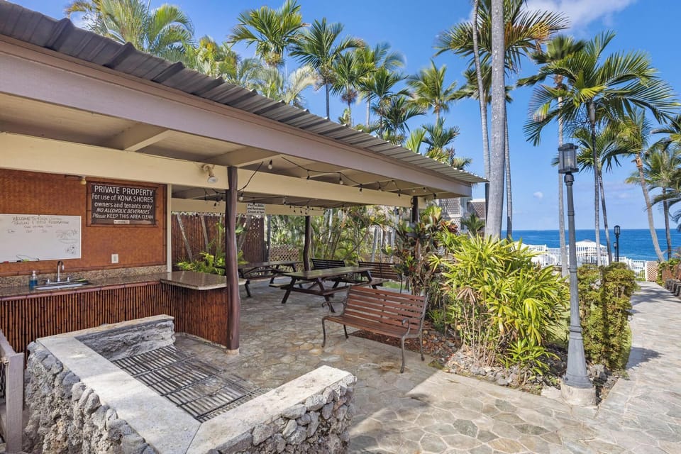 Enjoy the Poolside Pavilion Featuring Charcoal Grills for Guest Use