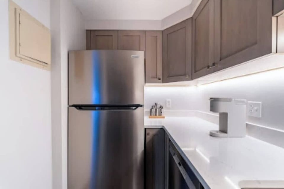 Undercounter lighting and Keurig.