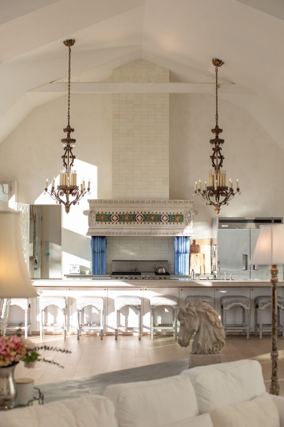 Start your morning with breakfast at the counter in the large, inviting kitchen.