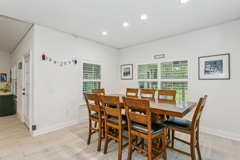 The dining table for 8 is perfect for game night or family meals